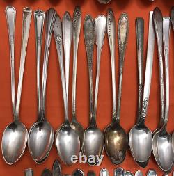 100 Pc Antique to Vintage Silverplated ICED TEA Spoons No Monograms