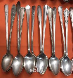 100 Pc Antique to Vintage Silverplated ICED TEA Spoons No Monograms