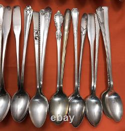 100 Pc Antique to Vintage Silverplated ICED TEA Spoons No Monograms