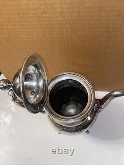 12 Victorian Silver Plate Coffee / Tea Pot By Reed & Barton Feb 24,1880