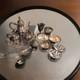 15 Pcs Vintage Silver Tea Set With Tray And Teapot And Sugar Bowl