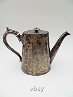 1800's Shaw & Fisher Sheffield 9500 Silver plate Coffee Tea Sugar Creamer ED 41