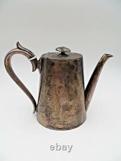 1800's Shaw & Fisher Sheffield 9500 Silver plate Coffee Tea Sugar Creamer ED 41