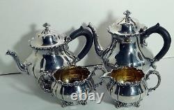 1847 Rogers Bro SIlverplated Coffee Tea Set Prince Charles Pattern