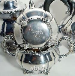 1847 Rogers Bro SIlverplated Coffee Tea Set Prince Charles Pattern