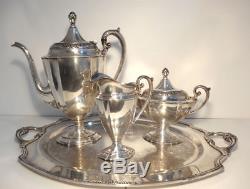 1847 Rogers Bros ETERNALLY YOURS International Silver Plate Coffee Pot Tea Set