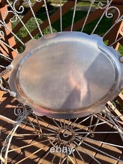 1847 Rogers Bros REFLECTION Silver Plate Large WAITER TRAY For Tea Set #9281