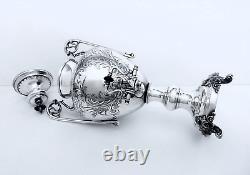 1860 English Aesthetic Victorian Ornate Massive Chased Rococo Tea Coffee Urn 19