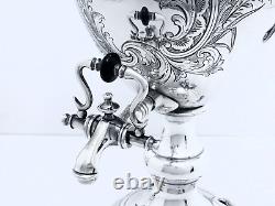 1860 English Aesthetic Victorian Ornate Massive Chased Rococo Tea Coffee Urn 19