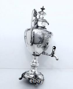 1860 English Aesthetic Victorian Ornate Massive Chased Rococo Tea Coffee Urn 19
