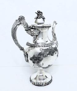 1861 Rogers Bros. Mfg Co. CIVIL War Aesthetic Figural Swan Leaf Weighted Teapot