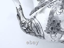 1861 Rogers Bros. Mfg Co. CIVIL War Aesthetic Figural Swan Leaf Weighted Teapot