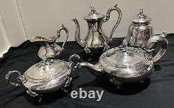 1870s NAPOLEONIC FRENCH CHRISTOFLE HALLMARKED TEA COFFEE SET OF 5 PCS