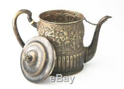 1875-1891 Tiffany & Co Makers Silver Soldered Tea Pot American Repousse 8358