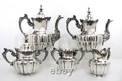 1875 Derby Silver Co. Gothic Aesthetic Cathedral Scalloped Cropped Coffe Tea Set