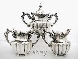 1875 Derby Silver Co. Gothic Aesthetic Cathedral Scalloped Cropped Coffe Tea Set