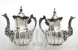 1875 Derby Silver Co. Gothic Aesthetic Cathedral Scalloped Cropped Coffe Tea Set