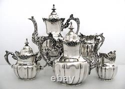 1875 Derby Silver Co. Gothic Aesthetic Cathedral Scalloped Cropped Coffe Tea Set