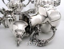 1875 Derby Silver Co. Gothic Aesthetic Cathedral Scalloped Cropped Coffe Tea Set