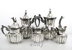 1875 Derby Silver Co. Gothic Aesthetic Cathedral Scalloped Cropped Coffe Tea Set