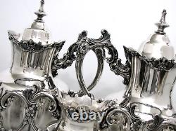 1875 Derby Silver Co. Gothic Aesthetic Cathedral Scalloped Cropped Coffe Tea Set