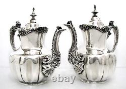 1875 Derby Silver Co. Gothic Aesthetic Cathedral Scalloped Cropped Coffe Tea Set