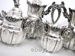 1875 Derby Silver Co. Gothic Aesthetic Cathedral Scalloped Cropped Coffe Tea Set