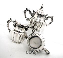 1875 Derby Silver Co. Gothic Aesthetic Cathedral Scalloped Cropped Coffe Tea Set