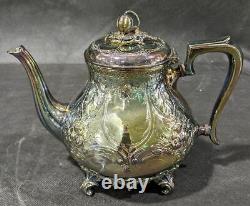 1875 Silver Plate Tea Set by Lucas & Johnson