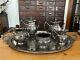 1876 Incredible Huge Meriden B Company Silverplate 29 Tray Tea & Coffee Set