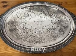 1876 Incredible Huge Meriden B Company Silverplate 29 Tray Tea & Coffee Set