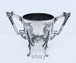1880 Meriden B. Company Eastlake Roman Lion Chased Legged Coffe Tea Set 6 Pc Exc