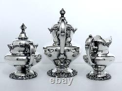 1880 Reed & Barton Victorian Aesthetic Gilt Ornate Bachelor Chocolate Tea Set