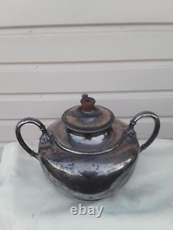 1886 Victorian silver Plate Teapot Self Pouring 2 Handle Tea Serving pot JDixon