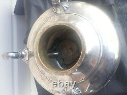 1886 Victorian silver Plate Teapot Self Pouring 2 Handle Tea Serving pot JDixon