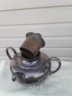 1886 Victorian silver Plate Teapot Self Pouring 2 Handle Tea Serving pot JDixon