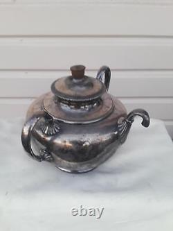 1886 Victorian silver Plate Teapot Self Pouring 2 Handle Tea Serving pot JDixon