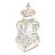 1890's Dutch Silver Plate Tea Caddy Rococo Embossed Flowers, Children, Scrolls