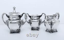 1894 Meriden B. Company Forbes Nouvea Grape Harvest Embossed Coffee & Tea Set