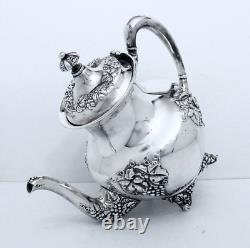 1894 Meriden B. Company Forbes Nouvea Grape Harvest Embossed Coffee & Tea Set