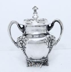 1894 Meriden B. Company Forbes Nouvea Grape Harvest Embossed Coffee & Tea Set
