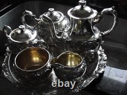 1899 6 Pc. Set Creamer, Sugar Bowl, Tray Coffee /Tea Pot with Fascinating Hist