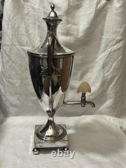 18th Century Old Sheffield Silver Plated Large Hot Tea Water Urn Dispenser 15