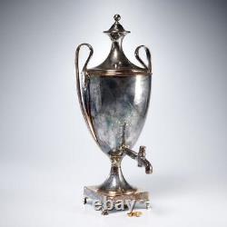 18th Century Old Sheffield Silver Plated Large Hot Tea Water Urn Dispenser 20.5