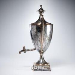 18th Century Old Sheffield Silver Plated Large Hot Tea Water Urn Dispenser 20.5