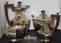 1900's SILVER PLATED TEA COFFEE SERVICE SET 4 pieces