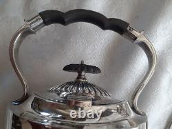 1903 Walker & Hall Silver Plate Tea Kettle, Spirit Burner & Stand (10) 51411A