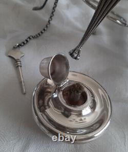 1903 Walker & Hall Silver Plate Tea Kettle, Spirit Burner & Stand (10) 51411A