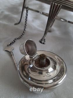 1903 Walker & Hall Silver Plate Tea Kettle, Spirit Burner & Stand (10) 51411A