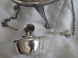 1903 Walker & Hall Silver Plate Tea Kettle, Spirit Burner & Stand (10) 51411A